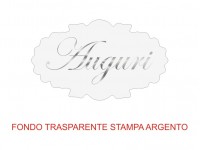 Etichette adesive auguri (mm 46X27) (cod. 8O)